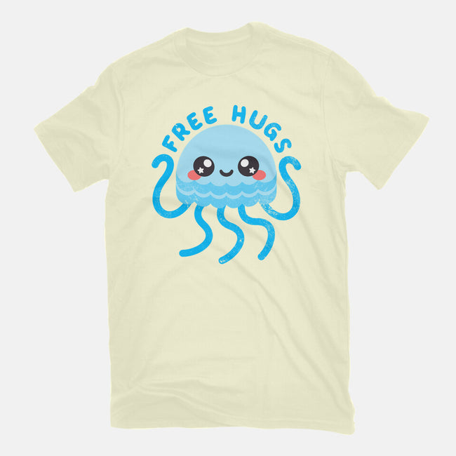 Jellyfish Free Hugs-mens basic tee-NemiMakeit