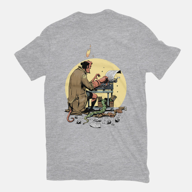 Hellboy's Report-womens fitted tee-MoisEscudero