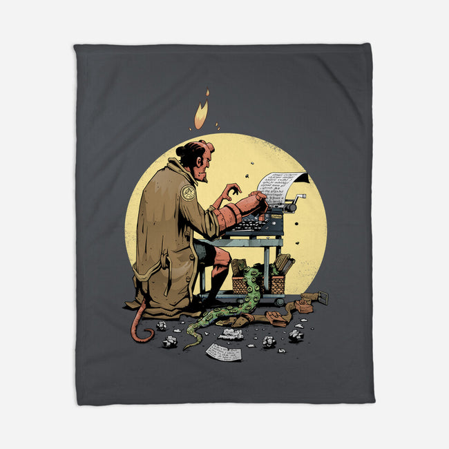 Hellboy's Report-none fleece blanket-MoisEscudero