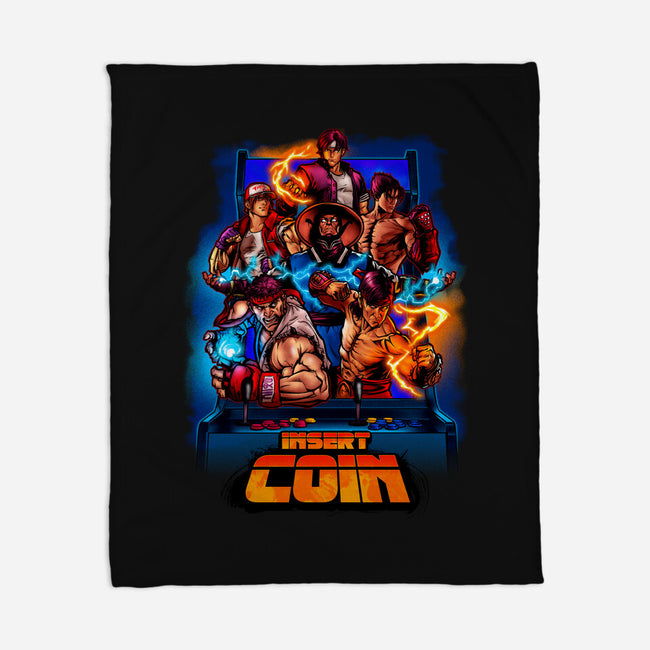 Insert Coin Retro Gaming-none fleece blanket-Conjura Geek