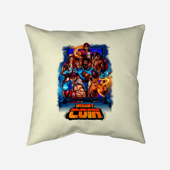 Insert Coin Retro Gaming-none removable cover throw pillow-Conjura Geek