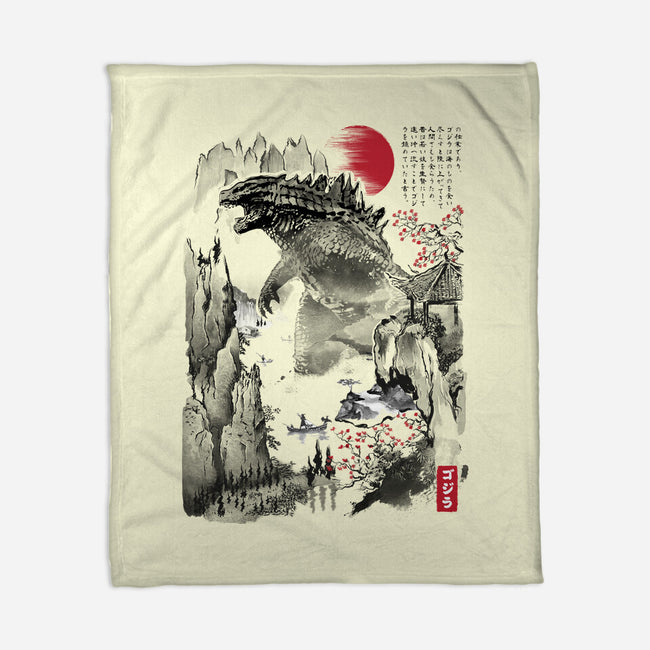 Gojira In Japan-none fleece blanket-DrMonekers