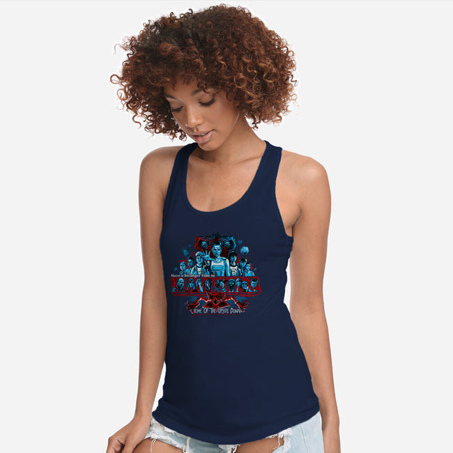 Have A Stranger Time In Hawkins-womens racerback tank-goodidearyan