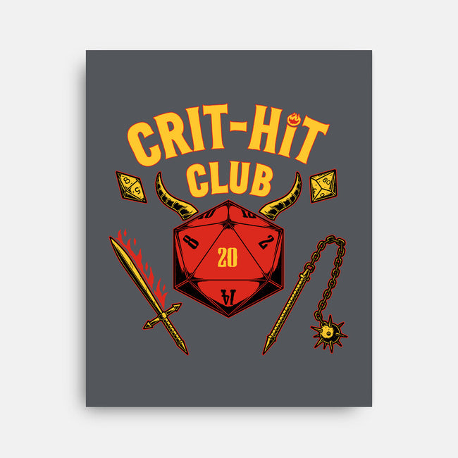 Critical Hit Club-none stretched canvas-pigboom