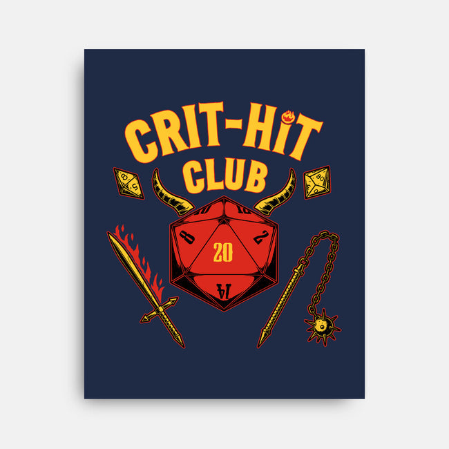 Critical Hit Club-none stretched canvas-pigboom