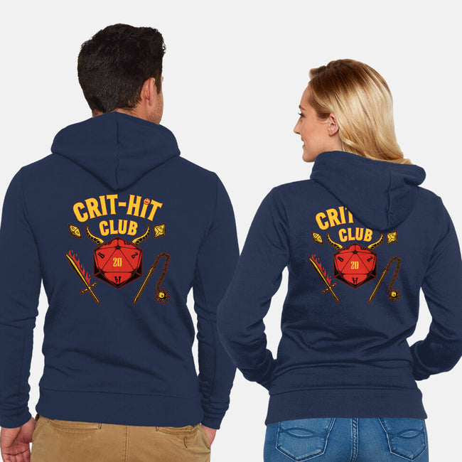 Critical Hit Club-unisex zip-up sweatshirt-pigboom