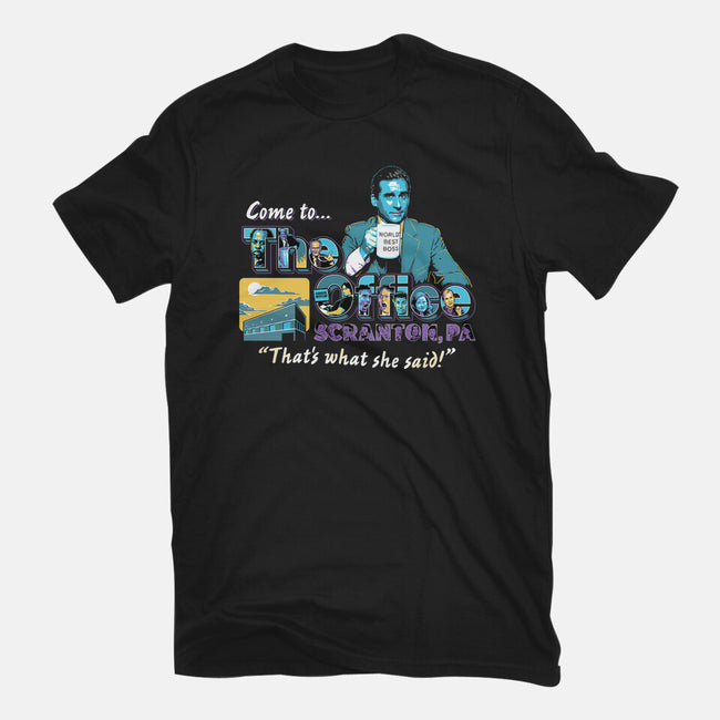 Come To The Office-womens basic tee-goodidearyan