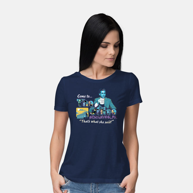 Come To The Office-womens basic tee-goodidearyan