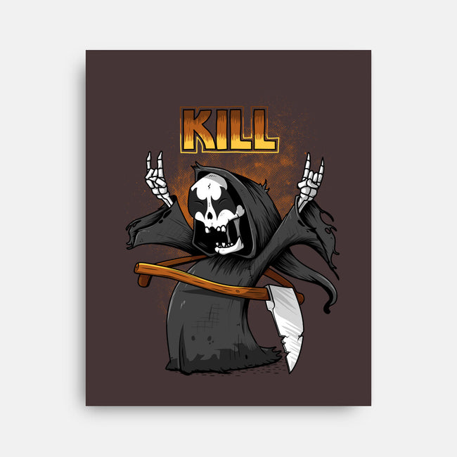 Kiss And Death-none stretched canvas-ducfrench