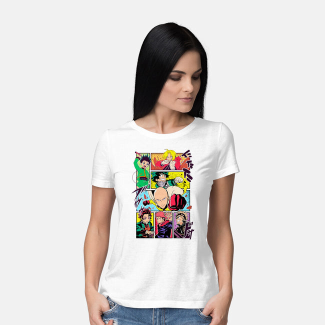 Shonen Characters-womens basic tee-Bellades