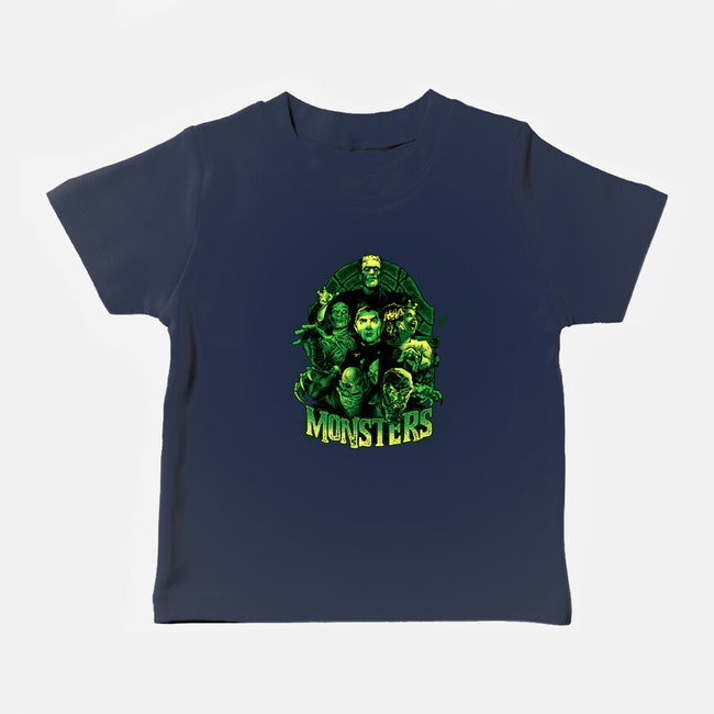 Monsters-baby basic tee-Conjura Geek