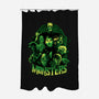 Monsters-none polyester shower curtain-Conjura Geek
