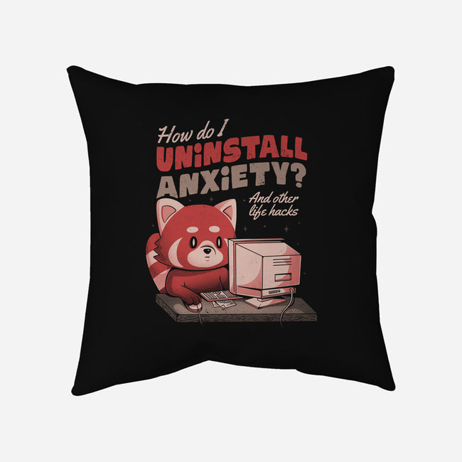 How Do I Uninstall Anxiety-none removable cover throw pillow-eduely
