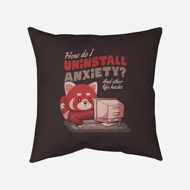 How Do I Uninstall Anxiety-none removable cover throw pillow-eduely