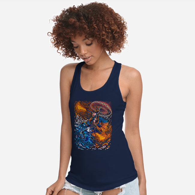 Fire And Thunder-womens racerback tank-alanside