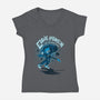 Eddie Vs The Upside Down-womens v-neck tee-paulagarcia