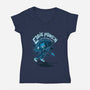 Eddie Vs The Upside Down-womens v-neck tee-paulagarcia