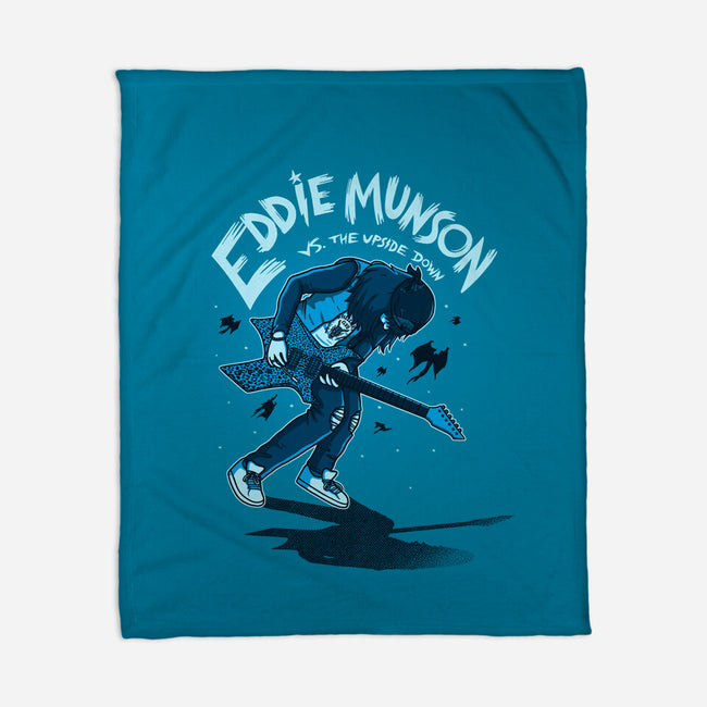Eddie Vs The Upside Down-none fleece blanket-paulagarcia