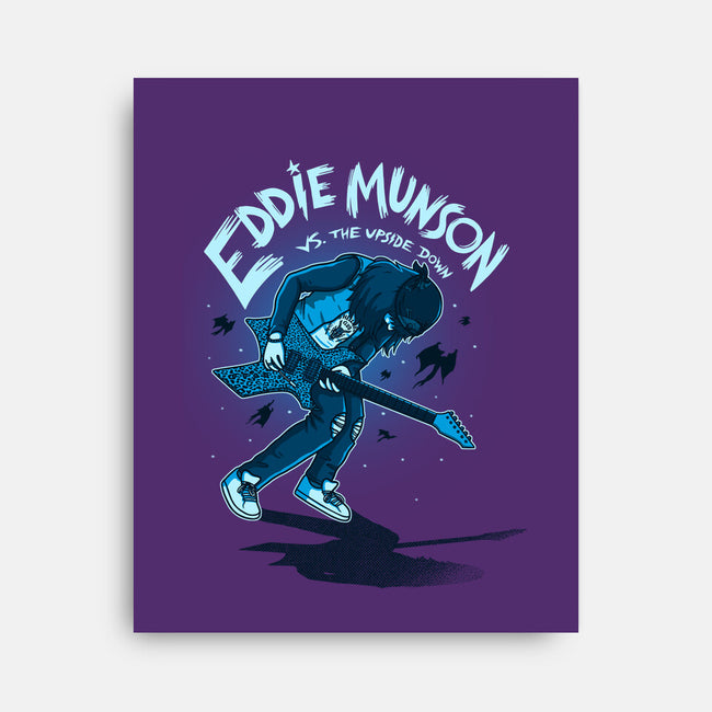 Eddie Vs The Upside Down-none stretched canvas-paulagarcia