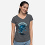 Eddie Vs The Upside Down-womens v-neck tee-paulagarcia