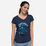 Eddie Vs The Upside Down-womens v-neck tee-paulagarcia