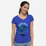 Eddie Vs The Upside Down-womens v-neck tee-paulagarcia