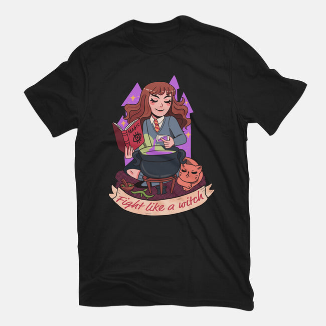 Fight Like A Witch-mens basic tee-Conjura Geek