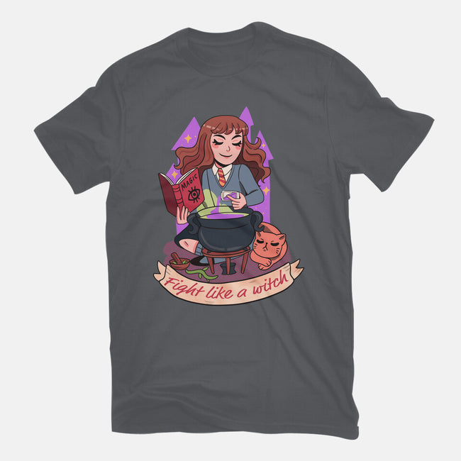 Fight Like A Witch-mens basic tee-Conjura Geek