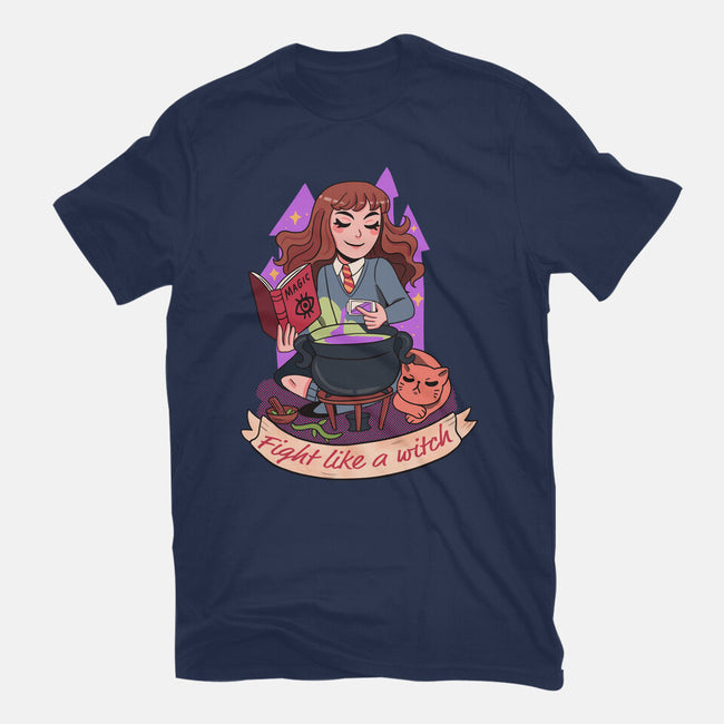 Fight Like A Witch-mens basic tee-Conjura Geek