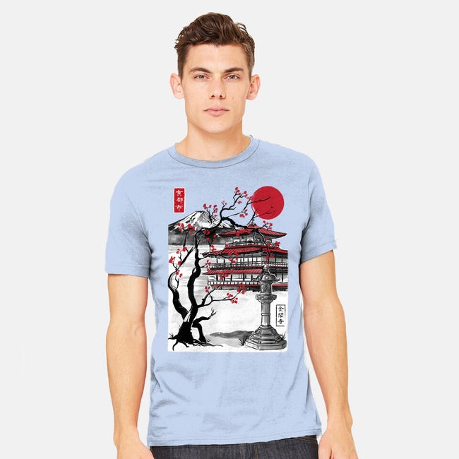 Temple Of The Golden Pavilion-mens heavyweight tee-DrMonekers