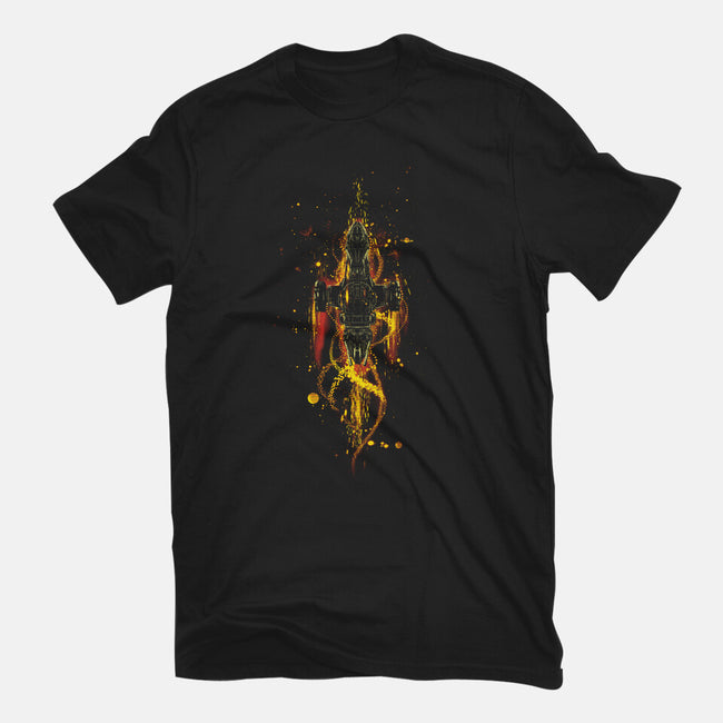 The Shiniest Space Ship V2-youth basic tee-kharmazero