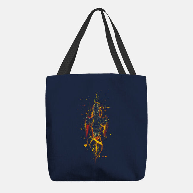 The Shiniest Space Ship V2-none basic tote bag-kharmazero