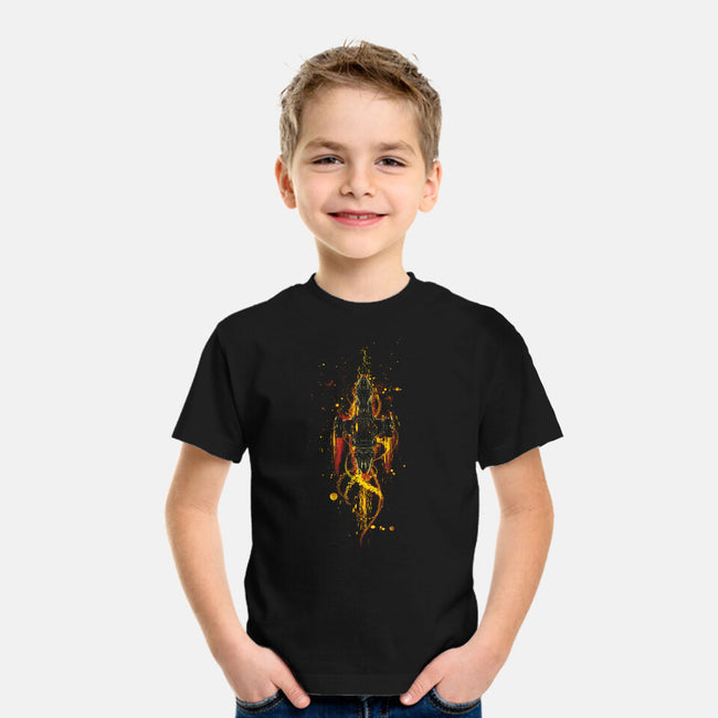 The Shiniest Space Ship V2-youth basic tee-kharmazero