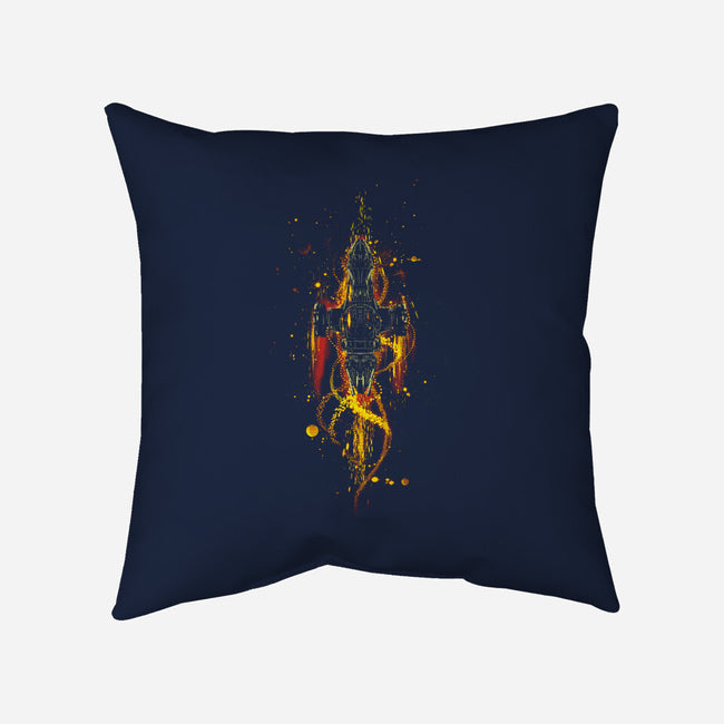 The Shiniest Space Ship V2-none removable cover throw pillow-kharmazero