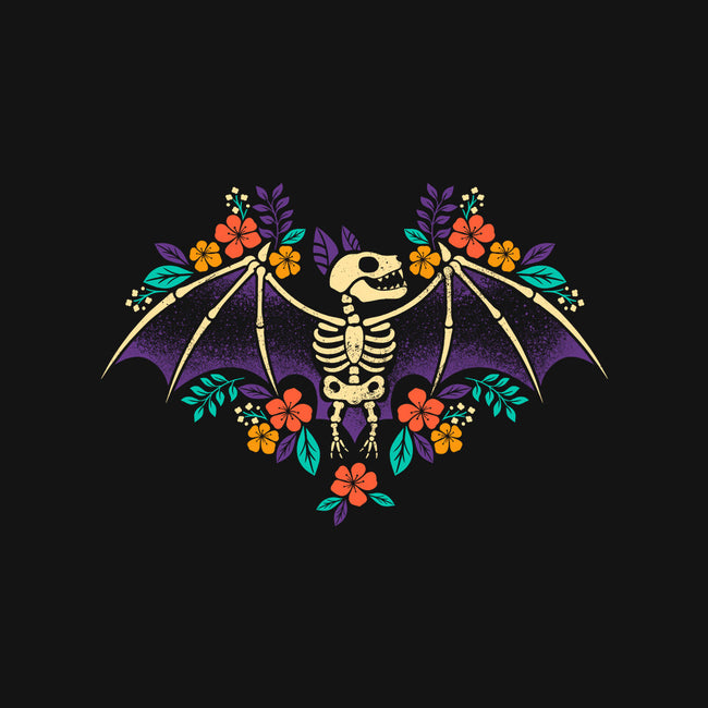 Flowered Bat Skeleton-none polyester shower curtain-NemiMakeit