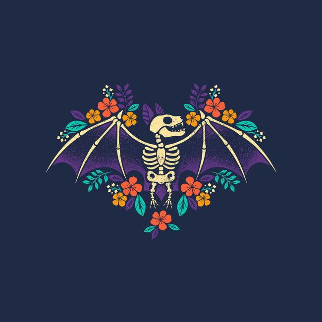 Flowered Bat Skeleton-none memory foam bath mat-NemiMakeit