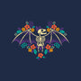 Flowered Bat Skeleton-none memory foam bath mat-NemiMakeit