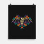 Flowered Bat Skeleton-none matte poster-NemiMakeit