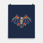 Flowered Bat Skeleton-none matte poster-NemiMakeit