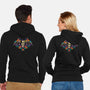 Flowered Bat Skeleton-unisex zip-up sweatshirt-NemiMakeit