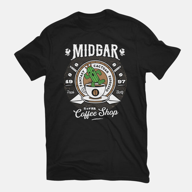Cactuar Coffee Shop-womens fitted tee-Logozaste