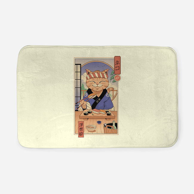 Sushi Cat In Edo-none memory foam bath mat-vp021