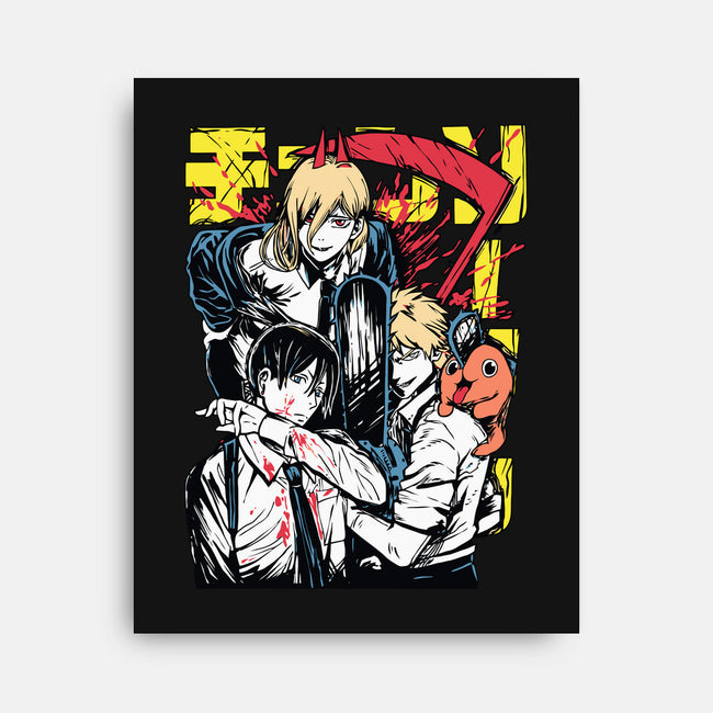 Team Chainsaw-none stretched canvas-rondes