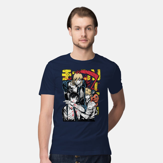 Team Chainsaw-mens premium tee-rondes