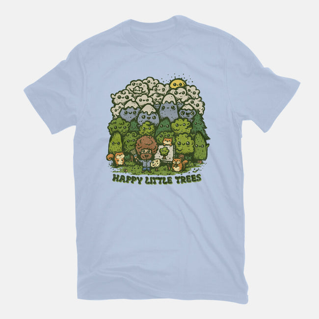 Happy Little Trees-womens fitted tee-kg07