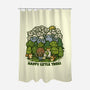 Happy Little Trees-none polyester shower curtain-kg07