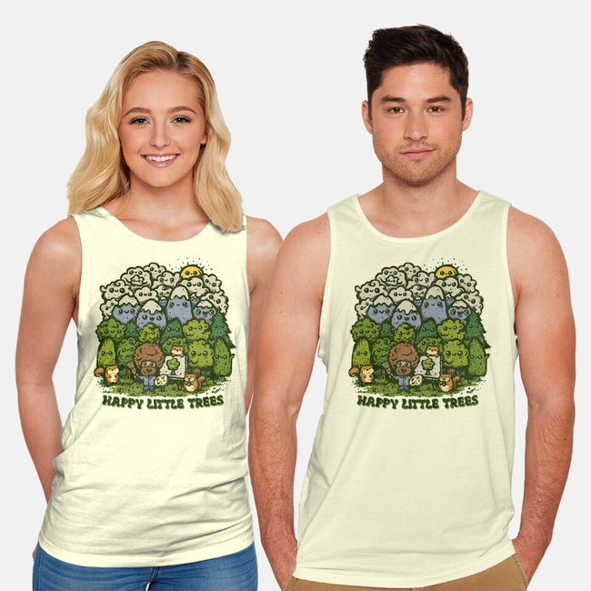 Happy Little Trees-unisex basic tank-kg07