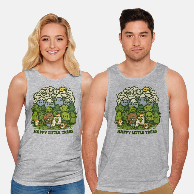 Happy Little Trees-unisex basic tank-kg07