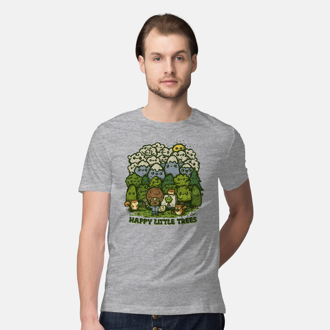 Happy Little Trees-mens premium tee-kg07
