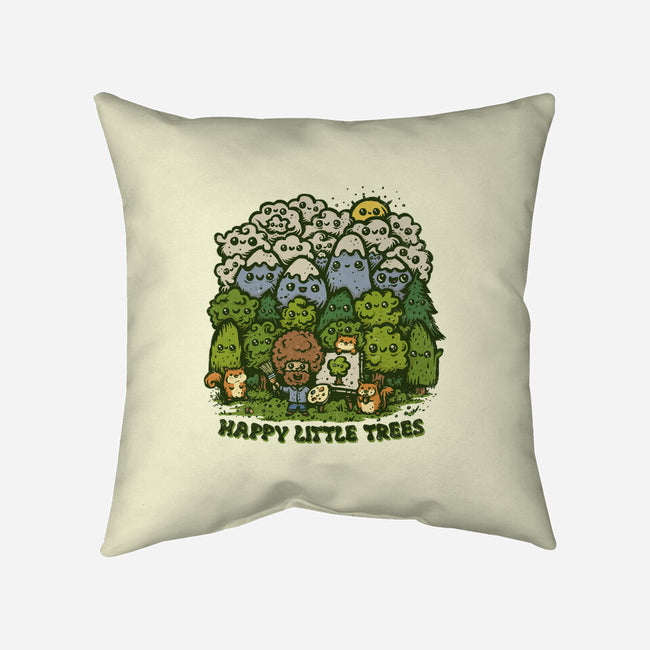 Happy Little Trees-none removable cover throw pillow-kg07